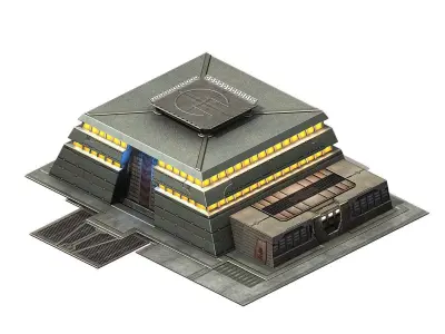 Sci Fi Building-Science Academy 01 3D model