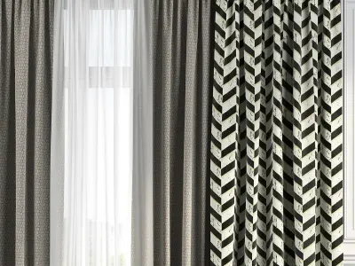 Curtain Set 179 3D model