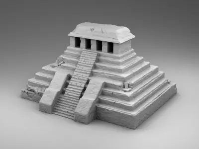Destroyed build of the Maya 3D print model