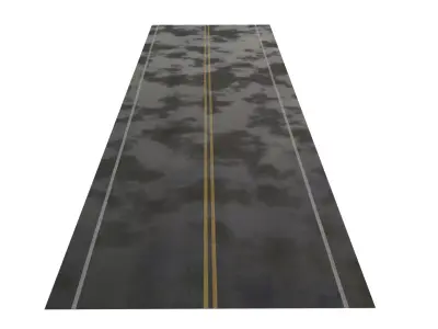 GAME ready ROAD asset pack Low-poly 3D model