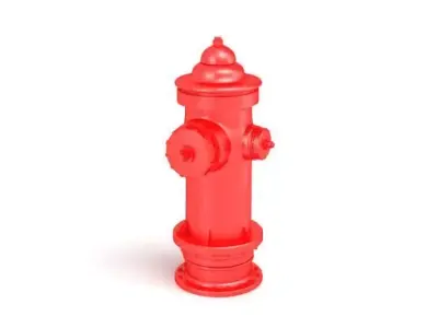 Red Fire Hydrant 3D model