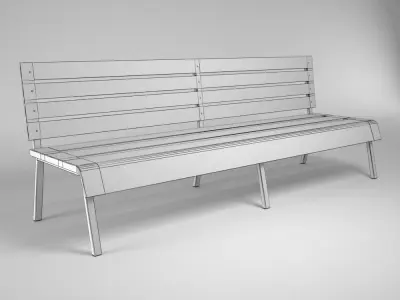 Street Bench 3D model purchase