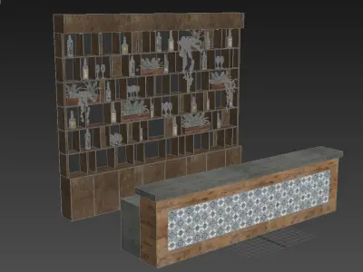 Restaurant bar 2 3D model