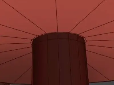 AERIN brass wall sconce with shade 3D model