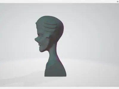 Alien bust stl 3d printable 3D print model