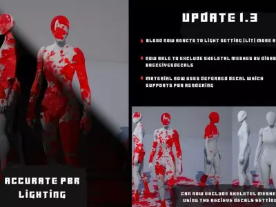 Stylized Blood VFX Low-poly 3D model