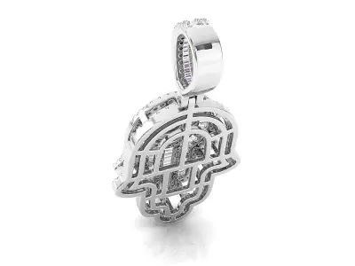 Hamsa diamond pendant 3D print model