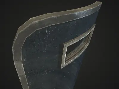 Riot Shield - Low Poly Low-poly 3D model