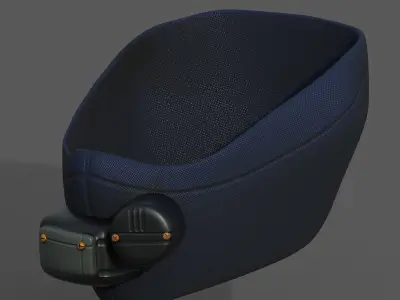 Gas mask respirator scifi futuristic  Low-poly 3D model 2