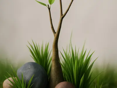 stylized Tree for game evironment 3d Model Low-poly 3D model