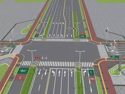 Road Street Collection  3D model purchase