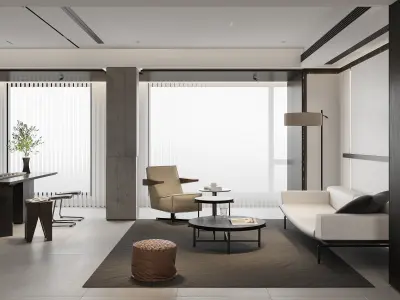 Minimalist style 3D model 3D model