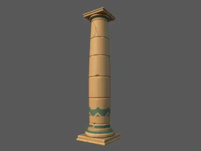 Stylized Sand Pillar Low-poly 3D model
