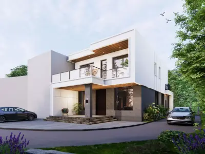 Modern residential 3D model