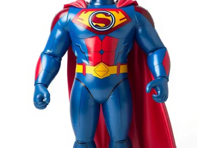 Superhero Action Figure Model Pack Low-poly 3D model