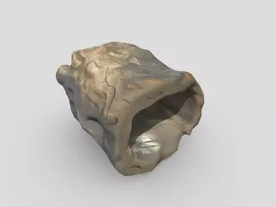 Ancient Tree Trunk Low-poly 3D model