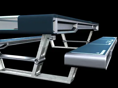 Futuristic Table 2 Low-poly 3D model