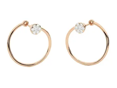 Light wt Women Diamond Earrings  3D print model