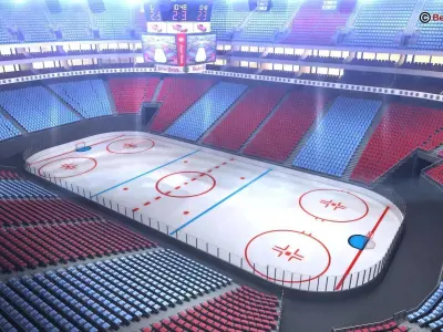 Ice Hockey Arena V2 3D model