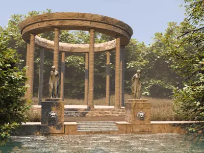 Stone and Light Scene 3D model