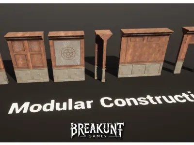 Paranormal Investigators Office Modular - Unreal Engine Low-poly 3D model