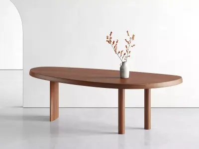 525 Table En Forme Libre 3D model