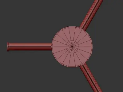 ed045 light fixture with two triangles hanging from it 3D model