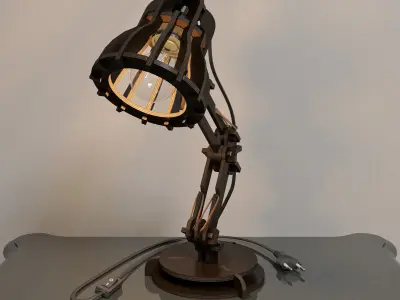 Pixar wooden lamp Free 3D model