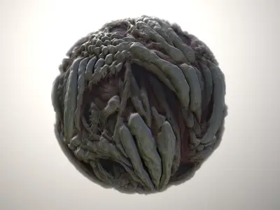 Material Skin Monster 10 Seamless PBR Texture Texture