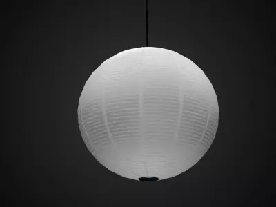 Rice Paper Pendant Lamp Low-poly 3D model