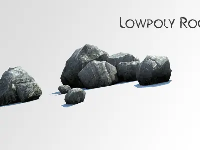 Rocks low poly asset Low-poly 3D model