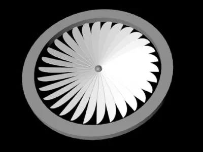 Fan built from scratch on Cinema4D 3D model