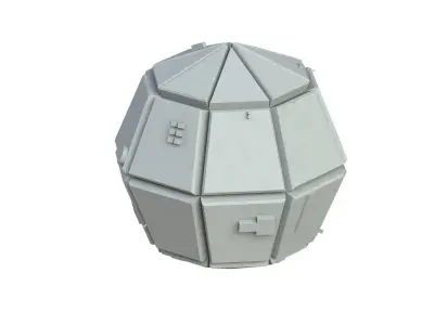 Sci Fi Object No 3397 Low Poly Low-poly 3D model