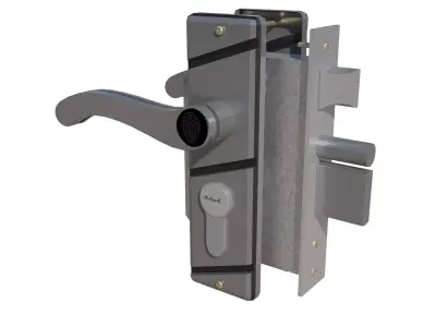 Biometric Smart Lock - Low Poly Fingerprint Lock Low-poly 3D model