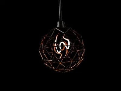 Single Ceiling Lamp Free 3D model