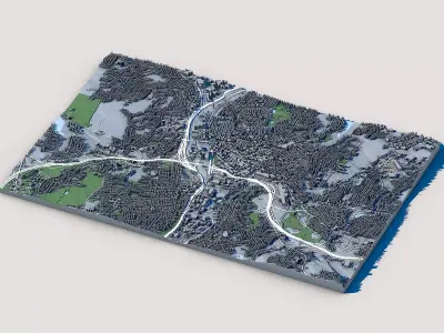 Waterbury Connecticut Brass City Architecture New England  3D model