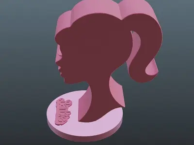 Barbie lamp 3D print model
