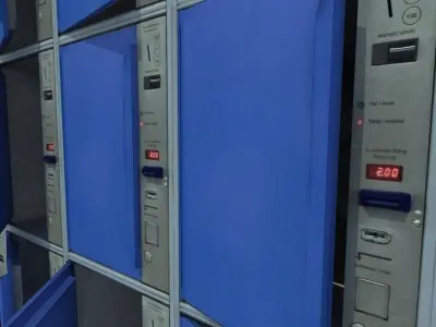 Metal storage Low-poly 3D model