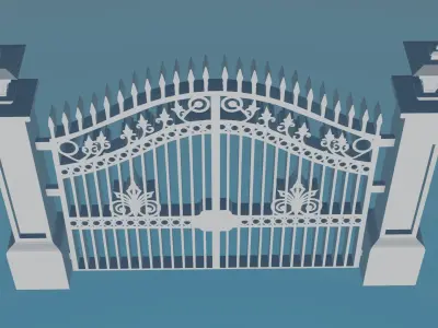 Medieval Castle Gate 3D print model