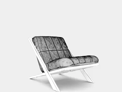 Patchwork lounge chair 3D model