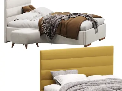 Bed Lawson 160 Velvet Gray  3D model