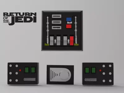 Darth Vader Chest box belt box  Armor ROTJ   file for 3d print 3D model