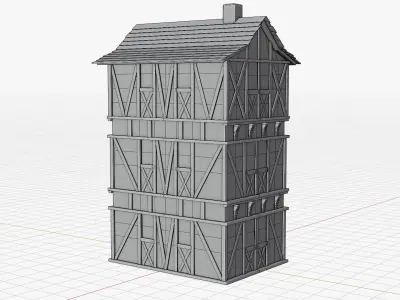 ANIME MEDIEVAL HOUSE Low-poly 3D model
