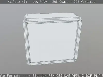 Mailbox 1 -  Low-Poly-Verion Low-poly 3D model