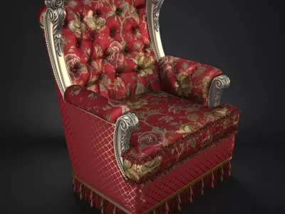 Lunardelli rococo armchair 3D model
