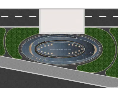 Modern Waterscape 3D model