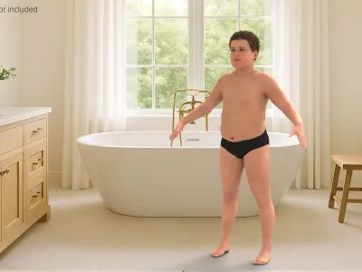  Plus Size Kid Anatomical Body A-Pose 