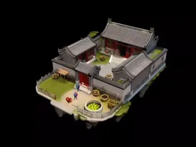  courtyard 3D model