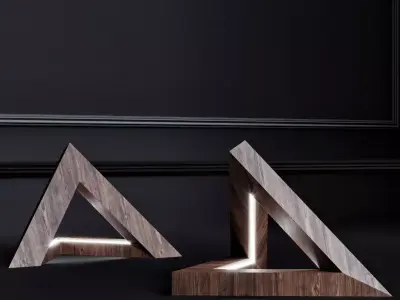 Prismatic Triangle Lamps 3D model