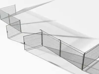 Rabitz fence 20000 tris Low-poly 3D model